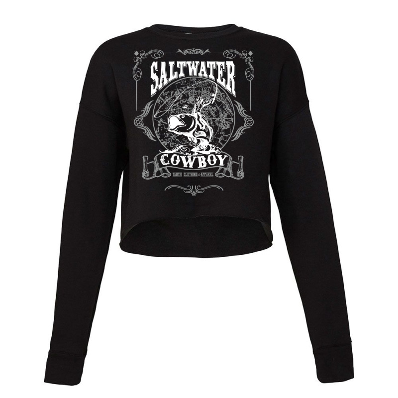 Saltwater Cowboy 1   Quote Vintage Cropped Sweater by jaroungaimok | Artistshot