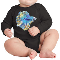 Paradise Betta T  Shirt Paradise Betta Fish T  Shirt Long Sleeve Baby Bodysuit | Artistshot