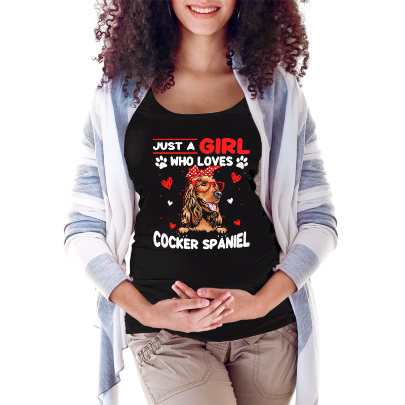 Just A Girl Who Loves Dogs T  Shirt Vintage Just A Girl Who Love Cocke Maternity Scoop Neck T-shirt by werner05518 | Artistshot