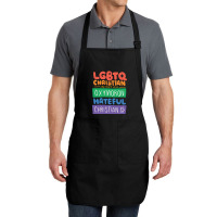 Limited Edition Lgbtq Christian Is Not An Oxymoron Lgbt Pride Gift Full-length Apron | Artistshot