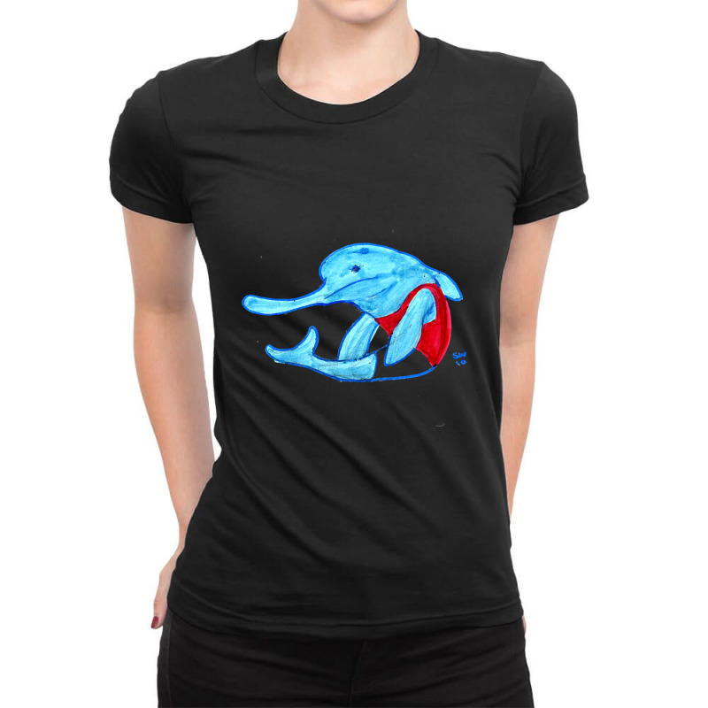 Hot Trend Long Nose Dolphin Ladies Fitted T-shirt | Artistshot