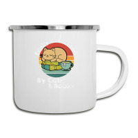 Vintage Retro Easily Distracted By Cats And Books Cat Lover Camper Cup | Artistshot