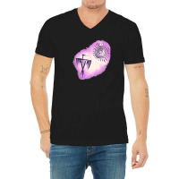 Petroglyph Thunderbird Pinkpurple Blackwhite And Blueteal Availablelov V-neck Tee | Artistshot