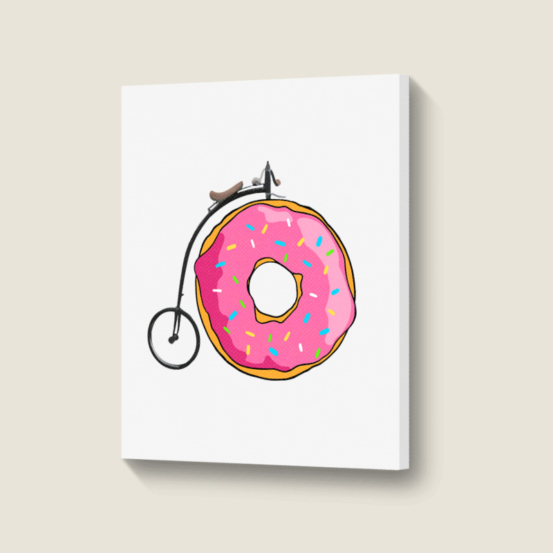 Trending Penny Farthing Donut Portrait Canvas Print | Artistshot