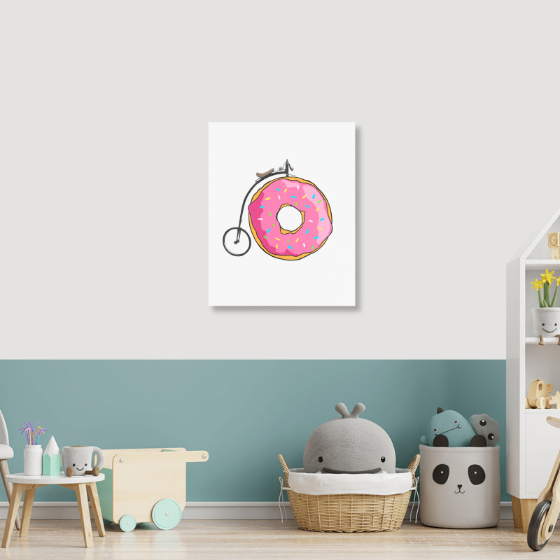 Trending Penny Farthing Donut Portrait Canvas Print | Artistshot