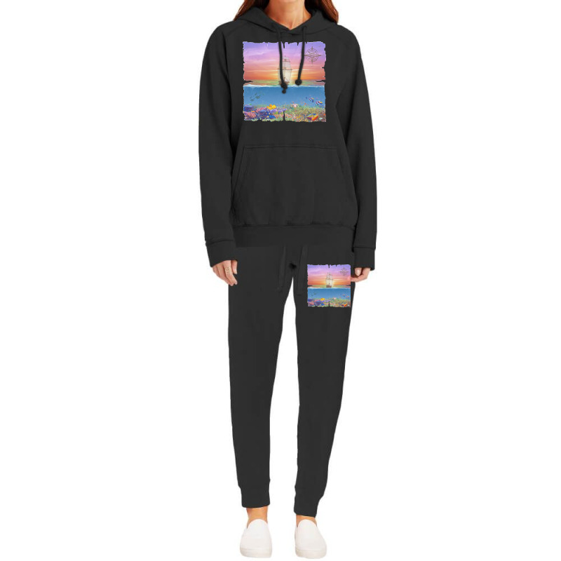 Sailing Ship T  Shirt Sunset Sail T  Shirt Hoodie & Jogger Set | Artistshot