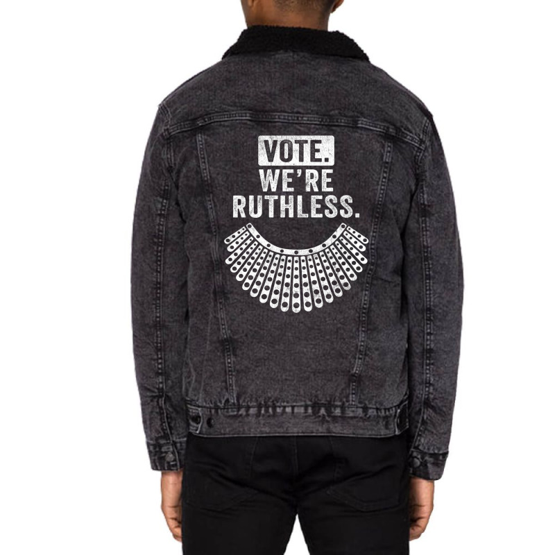 Women Vote We're Ruthless Unisex Sherpa-lined Denim Jacket | Artistshot