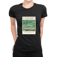 Claude Monet - Japanese Footbridge Ladies Fitted T-shirt | Artistshot