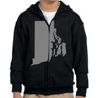 Limited Edition Rhode Island Gray Youth Zipper Hoodie | Artistshot