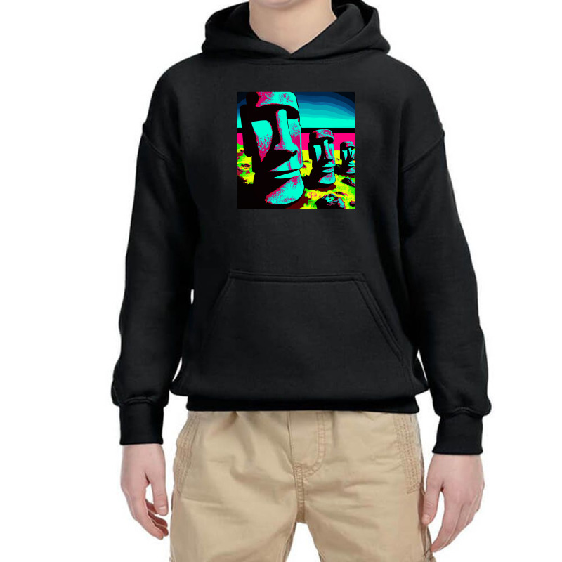 Hot Trend Pop Art Easter Island Youth Hoodie by laurynvanhoose | Artistshot