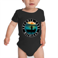 Trending Arcadia Lake Fishing Michigan Sunset Baby Bodysuit | Artistshot