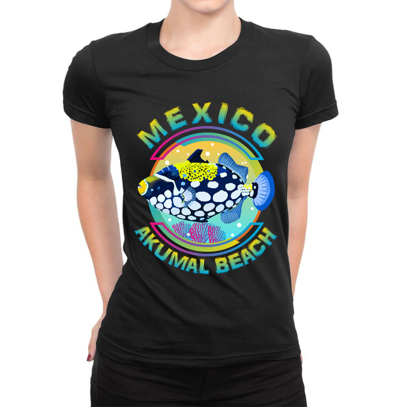 Limited Edition Mexico Akumal Beach (riviera Maya), Clown Triggerfish Ladies Fitted T-Shirt by Pannell Quintero | Artistshot