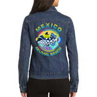 Limited Edition Mexico Akumal Beach (riviera Maya), Clown Triggerfish Ladies Denim Jacket | Artistshot