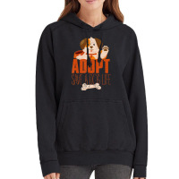 Hot Trend Animal Adoption Shelter Volunteer Rescued Dog Adopt A Dog Vintage Hoodie | Artistshot