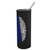 Fingerprint Russia Flag Skinny Tumbler | Artistshot