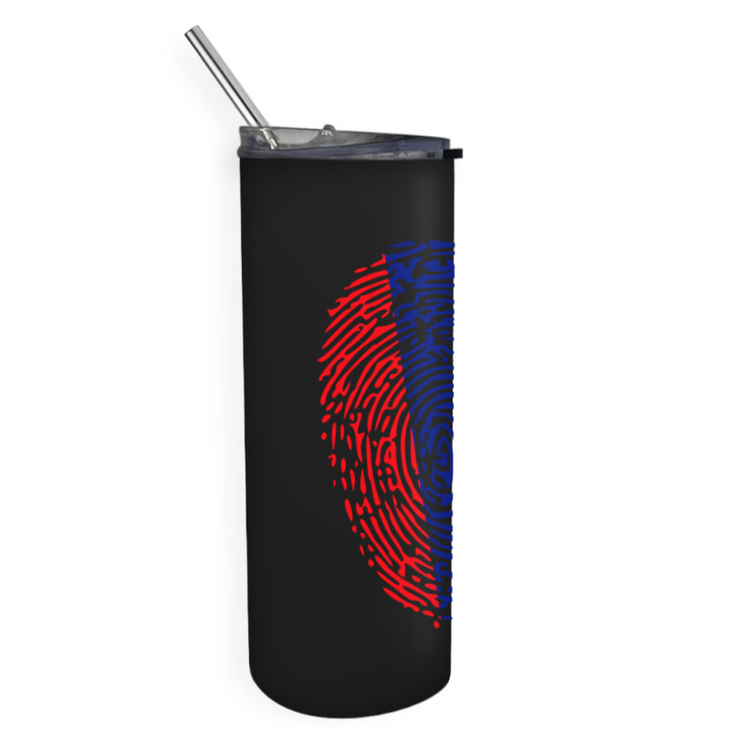 Fingerprint Russia Flag Skinny Tumbler by JeremyHurley | Artistshot