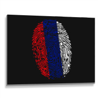 Fingerprint Russia Flag Metal Print Horizontal | Artistshot