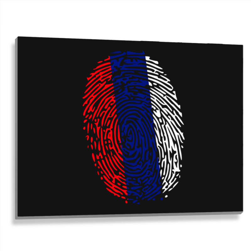 Fingerprint Russia Flag Metal Print Horizontal by JeremyHurley | Artistshot