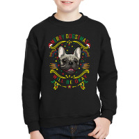 Merry Dogstmas Will Be Okay Merry Christmas, Funny Dog Yoga Youth Sweatshirt | Artistshot