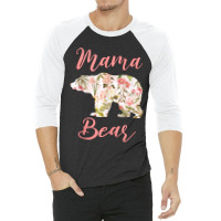 Hot Trend Mama Bear Floral Mothers Day 3/4 Sleeve Shirt | Artistshot