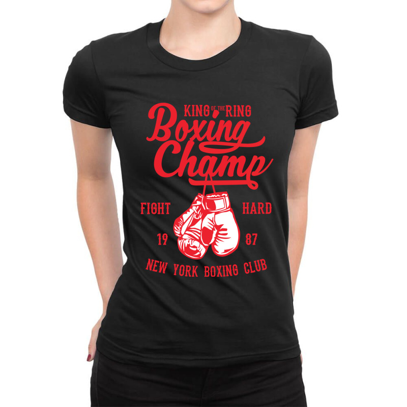 Boxing Champ 1 Ladies Fitted T-Shirt by ekukaevelsy | Artistshot