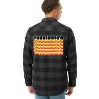 Vaccinated Retro Style Typography Design Flannel Shirt | Artistshot