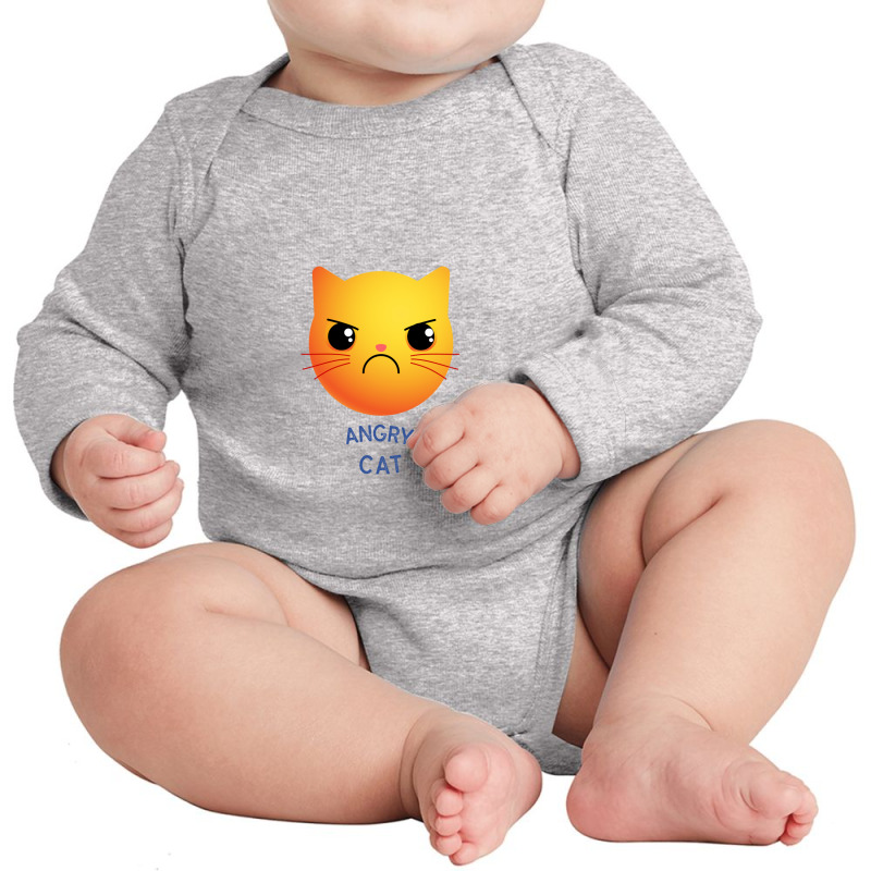 Angry Cat Long Sleeve Baby Bodysuit by LievenMarsden | Artistshot