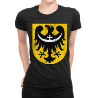 Vintage Distressed Style Polandpolish Lower Silesian Voivodeship Ladies Fitted T-shirt | Artistshot