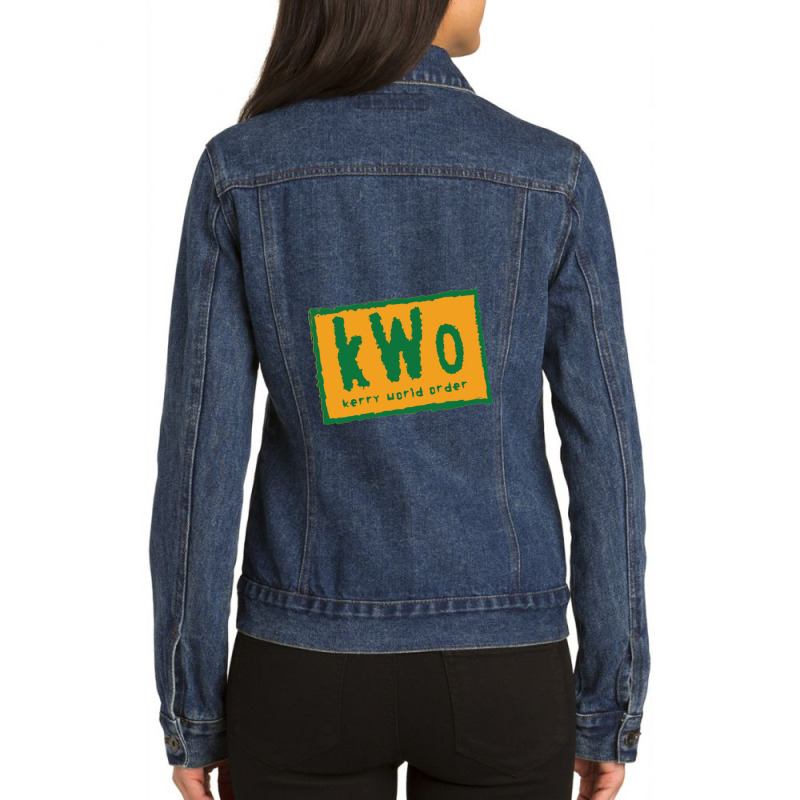 Kerry World Order Gold Ladies Denim Jacket | Artistshot