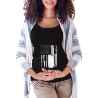 Chef Knife American Flag Maternity Scoop Neck T-shirt | Artistshot