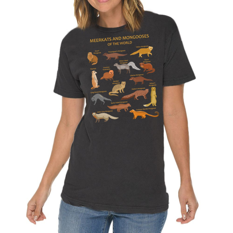 Trending Meerkat And Mongoose Species Vintage T-Shirt by Ledford Leslie | Artistshot