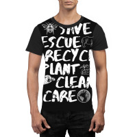 Save Rescue Recycle Plant Clean Care Graphic T-shirt | Artistshot