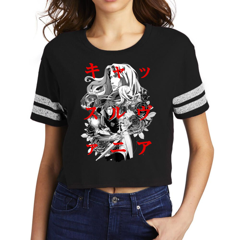 Castlevania Group Shot Kanji Overlay Premium T Shirt Scorecard Crop Tee by been | Artistshot