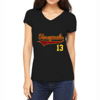 Limited Edition Retro Venezuela Baseball Vinotinto Beisbol 13 Women's V-neck T-shirt | Artistshot