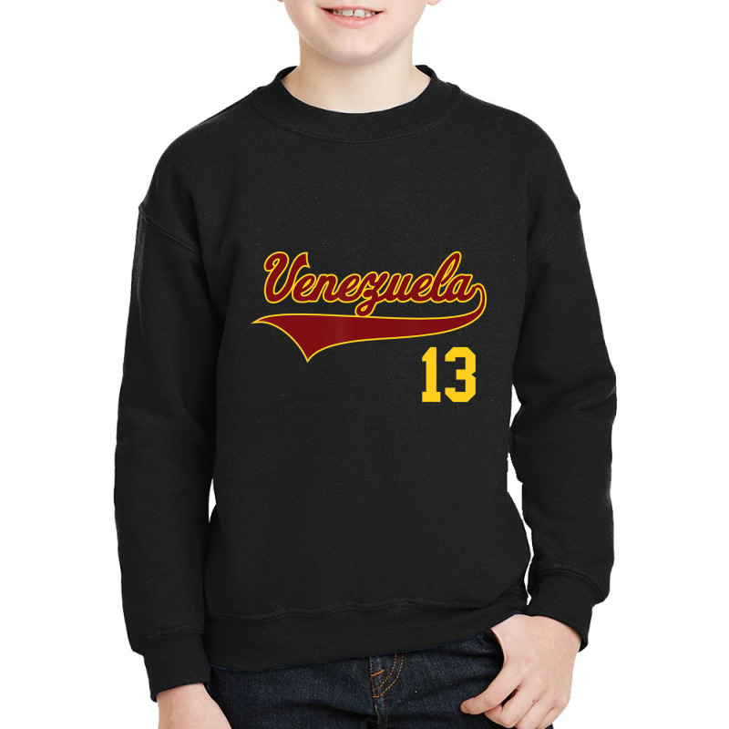 Limited Edition Retro Venezuela Baseball Vinotinto Beisbol 13 Youth Sweatshirt by fenderbendable | Artistshot