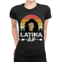 Retro Latina Af Shirt Vintage Latinas Gift For Latino Women Ladies Fitted T-shirt | Artistshot