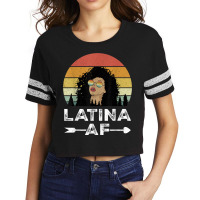 Retro Latina Af Shirt Vintage Latinas Gift For Latino Women Scorecard Crop Tee | Artistshot