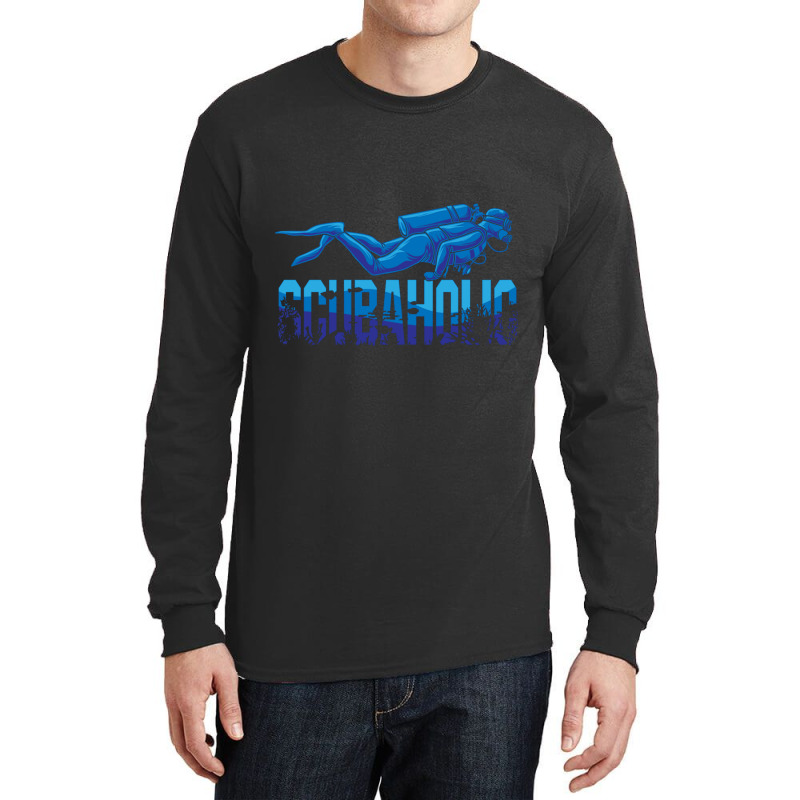 Scuva Diving Dive Scubaholic Long Sleeve Shirts by MaxieKrist | Artistshot