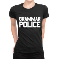 Grammar Police Costume Funny Halloween Grammar Police Ladies Fitted T-shirt | Artistshot