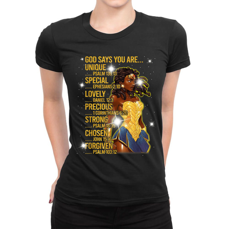 Wonder Black Woman, Black Strong Woman Tee Ladies Fitted T-Shirt by SandraMarianela | Artistshot