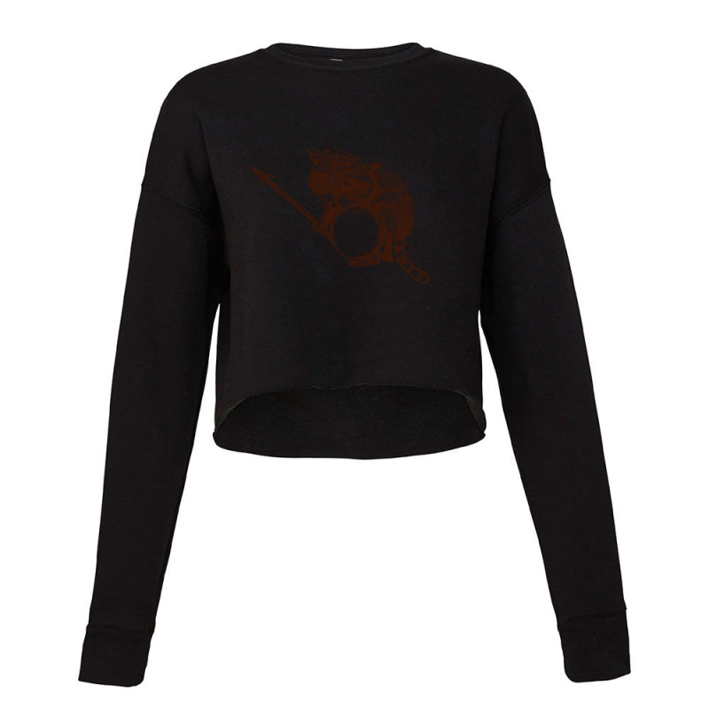 Limited Edition Raccoon Spear Fighter Cropped Sweater by Milne Charlton | Artistshot