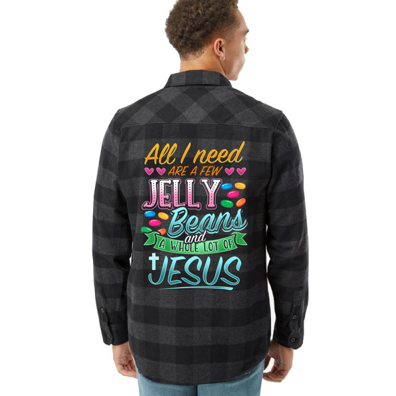 Hot Trend Fun Christian Jelly Bean Candy Lover Easter Jesus Saying Flannel Shirt by bummercaught | Artistshot