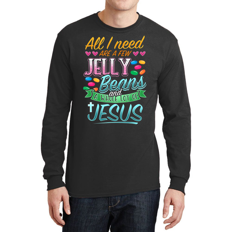 Hot Trend Fun Christian Jelly Bean Candy Lover Easter Jesus Saying Long Sleeve Shirts by bummercaught | Artistshot