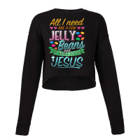 Hot Trend Fun Christian Jelly Bean Candy Lover Easter Jesus Saying Cropped Sweater | Artistshot