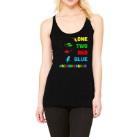 Limited Edition Reading Teacher Squad Oh The Places One Two Red Blue F Racerback Tank | Artistshot