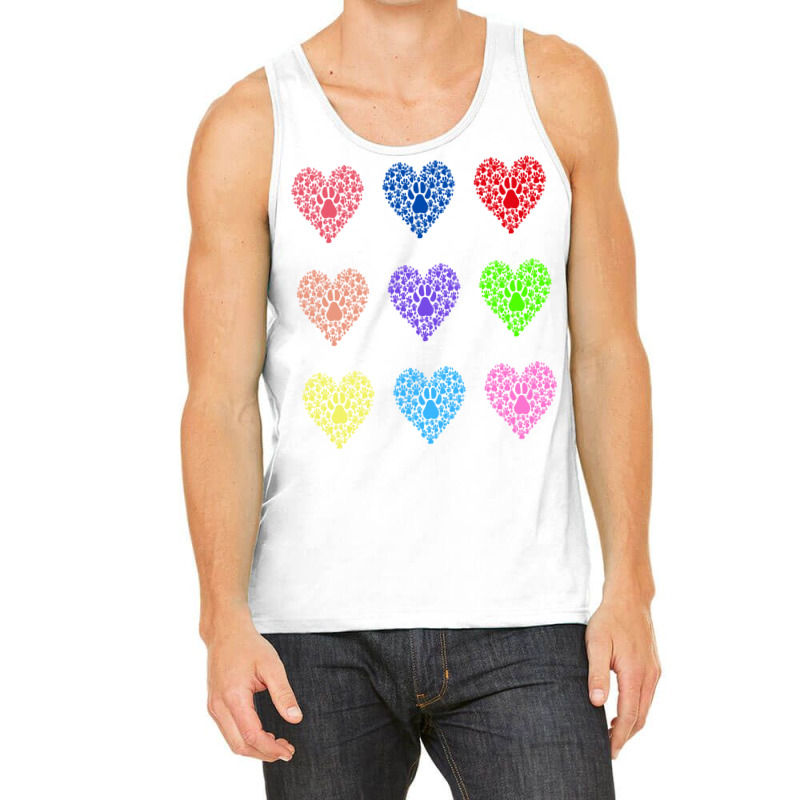 Colorful Hearts T  Shirt Colorful Feline Hearts T  Shirt Tank Top | Artistshot