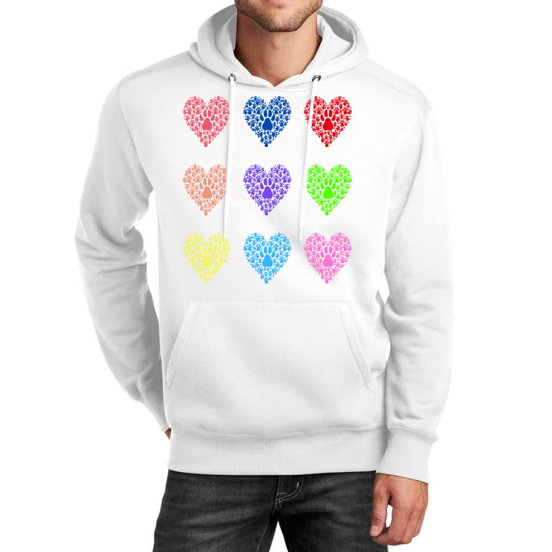 Colorful Hearts T  Shirt Colorful Feline Hearts T  Shirt Unisex Hoodie | Artistshot