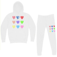 Colorful Hearts T  Shirt Colorful Feline Hearts T  Shirt Hoodie & Jogger Set | Artistshot