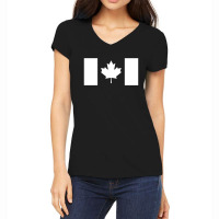 Flag Of Canada  White Women's V-neck T-shirt | Artistshot