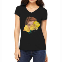 Hot Trend Woman Between Flowers And Lemons Women's V-neck T-shirt | Artistshot